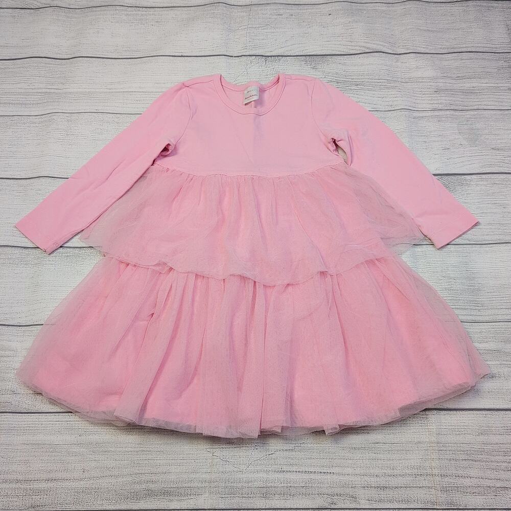 4 Hanna Andersson Happy Pink Tulle Dress